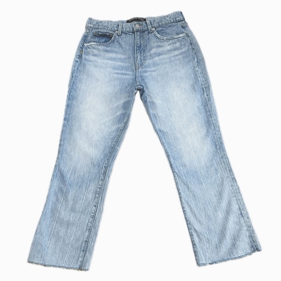 👖💎 VERONICA BEARD High Waist Wide Leg Crop Jeans | Distressed Blue | Women’s 29 - Picture 2 of 6